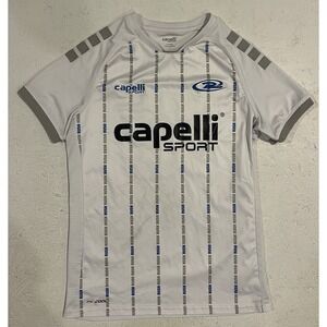 Capelli Sport Missouri Rush Soccer‎ Jersey Womens Large Blue White Striped